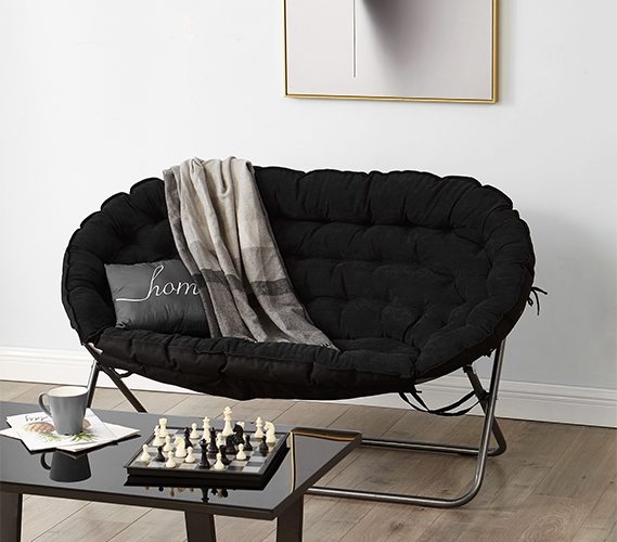 Papasan Dorm Sofa - Black