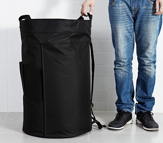 Oversized College Laundry Duffel Bag - Black