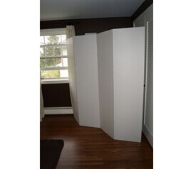 Dorm Divider (Privacy Room Divider) - White