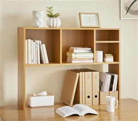 The College Cube  Dorm Desk Bookshelf  Beech Natural Wood