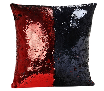 College Bedding Shimmer Sequin Throw Pillow for Twin XL Bedding - Red ...