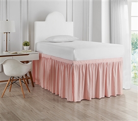 Essential College Bedskirts for Regular Dorm Sized and Raised Twin 