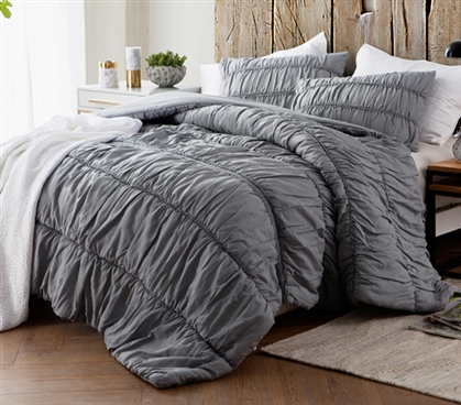 Comfortable Twin Extra Long Quilt One-of-a-Kind Gray Alloy Cotton Lace ...