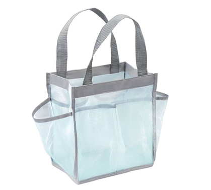 Dorm Shower Caddy Tote - Mint and Gray