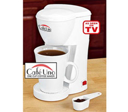 Cafe Uno one cup coffee brewer compact dorm coffee maker for single student  serving before class or late night cheap dorm appliance