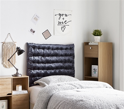 This pillow style headboard makes your dorm bed more comfortable and makes ...